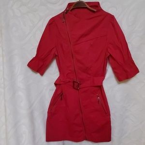 Above the knee top dark pink dress